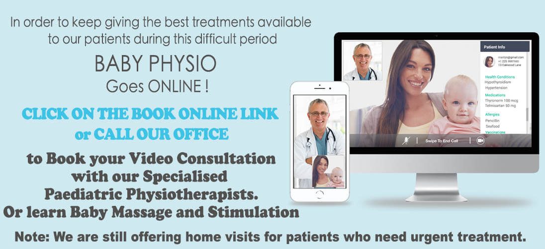 Online Paediatric Physio consultation for physiotherapy for baby